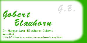 gobert blauhorn business card